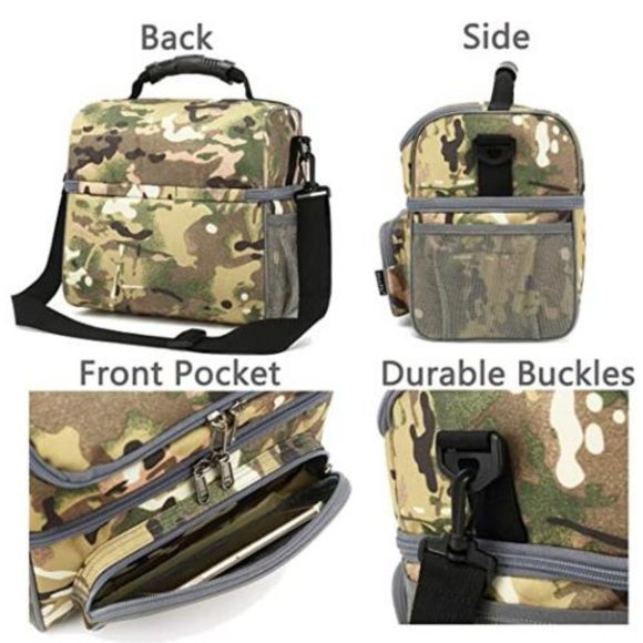 FLAPI Double Cooler Insulated Lunch Bag - Picture 2 of 4